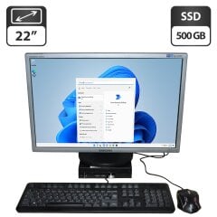Комплект ПК: Dell OptiPlex 3020M USFF / Intel Core i3-4160T (2 (4) ядра по 3.1 GHz) / 8 GB DDR3 / 500 GB SSD / Intel HD Graphics 4400 / Wi-Fi / Windows 11 Pro / Блок живлення + Монітор Samsung 2243BW / 22" (1680x1050) TN