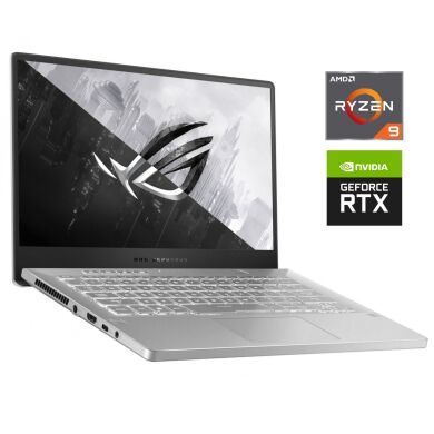 Ігровий ультрабук Б-клас Asus ROG Zephyrus G14 GA401IV / 14" (1920x1080) IPS / AMD Ryzen 9 4900HS (8 (16) ядер по 3.0 - 4.3 GHz) / 16 GB DDR4 / 512 GB SSD NVMe / nVidia GeForce RTX 2060 Max-Q, 6 GB GDDR6, 192-bit Ігровий ультрабук Б-клас Asus ROG Zephyrus G14 GA401IV / 14" (1920x1080) IPS / AMD Ryzen 9 4900HS (8 (16) ядер по 3.0 - 4.3 GHz) / 16 GB DDR4 / 512 GB SSD NVMe / nVidia GeForce RTX 2060 Max-Q, 6 GB GDDR6, 192-bit