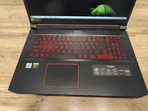 Ігровий ноутбук Acer Nitro AN517-52 / 17.3" (1920x1080) IPS / Intel Core i5-10300H (4 (8) ядра по 2.5 - 4.5 GHz) / 16 GB DDR4 / 512 GB SSD / nVidia GeForce GTX 1650 Ti, 4 GB GDDR6, 128-bit / WebCam
