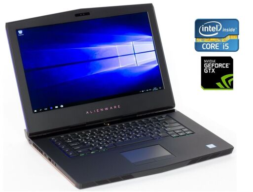 Ігровий ноутбук Б-клас Dell Alienware 15 R3 / 15.6" (1920x1080) IPS / Intel Core i5-6300HQ (4 ядра по 2.3 - 3.2 GHz) / 16 GB DDR4 / 256 GB SSD NVMe / nVidia GeForce GTX 1060, 6 GB GDDR5, 192-bit / WebCam
