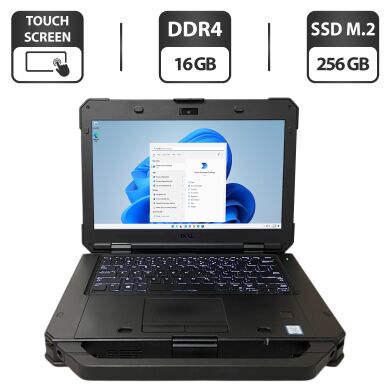 Защищенный ноутбук Dell Latitude 5424 Rugged / 14" (1920x1080) IPS Touch / Intel Core i5-8350U (4 (8) ядра по 1.7 - 3.6 GHz) / 16 GB DDR4 / 256 GB SSD M.2 / Intel UHD Graphics 620 / WebCam / Fingerprint / Стилус