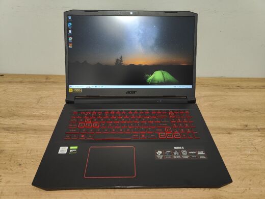 Ігровий ноутбук Acer Nitro AN517-52 / 17.3" (1920x1080) IPS / Intel Core i5-10300H (4 (8) ядра по 2.5 - 4.5 GHz) / 16 GB DDR4 / 512 GB SSD / nVidia GeForce GTX 1650 Ti, 4 GB GDDR6, 128-bit / WebCam