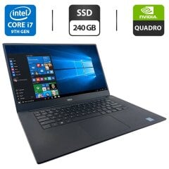 Мобільна робоча станція Dell Precision 5540 / 15.6" (1920x1080) IPS / Intel Core i7-9750H (6 (12) ядер по 2.6 - 4.5 GHz) / 16 GB DDR4 / 240 GB SSD / nVidia Quadro T1000, 4 GB GDDR5, 128-bit / WebCam