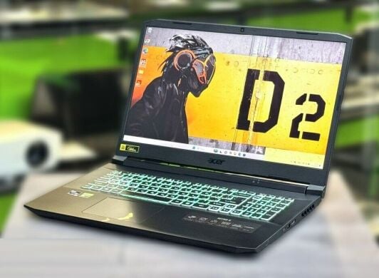 Ігровий ноутбук Acer Nitro 5 AN515-41 / 17.3" (1920x1080) IPS / AMD Ryzen 5 5600H (6 (12) ядер по 3.0 - 4.2 GHz) / 32 GB DDR4 / 512 GB SSD M.2 / nVidia GeForce RTX 3070, 8 GB GDDR6, 256-bit / WebCam / Win 11