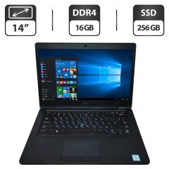 Ноутбук Dell Latitude 5480 / 14" (1366x768) TN / Intel Core i5-7300U (2 (4) ядра по 2.6 - 3.5 GHz) / 16 GB DDR4 / 256 GB SSD / Intel HD Graphics 620 / WebCam