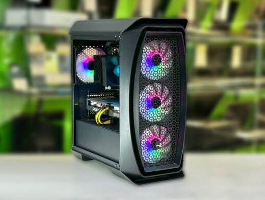 Новый игровой ПК AeroCool Aero One Eclipse Tower / AMD Ryzen 5 8400F (6 (12) ядер по 4.2 - 4.7 GHz) / 16 GB DDR5 / 1000 GB SSD / nVidia GeForce RTX 4060, 8 GB GDDR6, 128-bit / 500W / Win 11