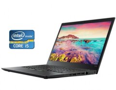 Ультрабук Lenovo ThinkPad T470 / 14" (1920x1080) IPS Touch / Intel Core i5-6300U (2 (4) ядра 2.4 - 3.0 GHz) / 8 GB DDR4 / 128 GB SSD / Intel HD Graphics 520 / WebCam