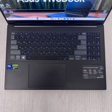 Игровой ноутбук Б-класс Asus Vivobook Pro 15 OLED N6506MU / 15.6" (2560x1440) OLED / Intel Core Ultra 9 185H (16 (22) ядер по 2.3 - 5.1 GHz) / 24 GB DDR5 / 2000 GB SSD NVMe / nVidia GeForce RTX 4060, 8 GB GDDR6, 128-bit / WebCam Игровой ноутбук Б-класс Asus Vivobook Pro 15 OLED N6506MU / 15.6" (2560x1440) OLED / Intel Core Ultra 9 185H (16 (22) ядер по 2.3 - 5.1 GHz) / 24 GB DDR5 / 2000 GB SSD NVMe / nVidia GeForce RTX 4060, 8 GB GDDR6, 128-bit / WebCam