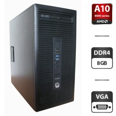 Компьютер HP EliteDesk 705 G3 Tower / AMD Pro A10-8770 (4 ядра по 3.5 &ndash; 3.8 GHz) / 8 GB DDR4 / 500 GB HDD / AMD Radeon R7 Graphics / DVD-ROM