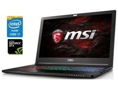 Ігровий ноутбук Б-клас MSI GS63VR 7RG Stealth Pro / 15.6" (1920x1080) IPS / Intel Core i7-7700HQ (4 (8) ядра по 2.8 - 3.8 GHz) / 32 GB DDR4 / 512 GB SSD / nVidia GeForce GTX 1060, 6 GB GDDR5, 192-bit / WebCam