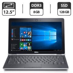 Нетбук Б-класс Dell Latitude E6230 / 12.5" (1366x768) TN / Intel Core i5-3320M (2 (4) 2.6 - 3.3 GHz) / 8 GB DDR3 / 128 GB SSD / Intel HD Graphics 4000 / WebCam