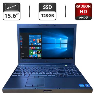 Мобільна робоча станція Б-клас Dell Precision M4700 / 15.6" (1366x768) TN / Intel Core i7-2820QM (4 (8) ядра по 2.3 - 3.4 GHz) / 24 GB DDR3 / 128 GB SSD / AMD Radeon HD 6700M, 1 GB GDDR5, 64-bit / WebCam