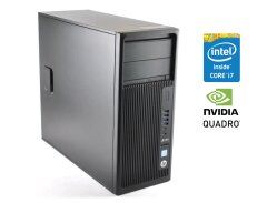 Рабочая станция Б-класс HP Z240 Workstation Tower / Intel Core i7-6700 (4 (8) ядра по 3.4 - 4.0 GHz) / 32 GB DDR4 / 1000 GB SSD / nVidia Quadro K2200, 4 GB GDDR5, 256-bit