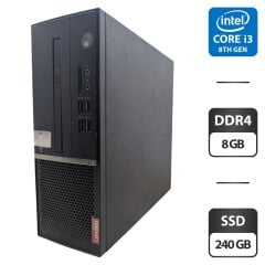 Компьютер Lenovo ThinkCentre V530S SFF / Intel Core i3-8100 (4 ядра по 3.6 GHz) / 8 GB DDR4 / 240 GB SSD / Intel UHD Graphics 630 / DVD-ROM