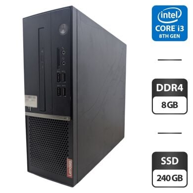 Компьютер Lenovo ThinkCentre V530S SFF / Intel Core i3-8100 (4 ядра по 3.6 GHz) / 8 GB DDR4 / 240 GB SSD / Intel UHD Graphics 630 / DVD-ROM