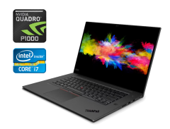 Мобільна робоча станція Lenovo ThinkPad P1 Gen 1 / 15.6" (1920x1080) IPS / Intel Core i7-8850H (6 (12) ядер по 2.6 - 4.3 GHz) / 32 GB DDR4 / 480 GB SSD / nVidia Quadro P1000, 4 GB GDDR5, 128-bit / WebCam