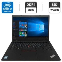 Ультрабук Lenovo ThinkPad L480 / 14" (1920x1080) IPS / Intel Core i5-8250U (4 (8) ядра по 1.6 - 3.4 GHz) / 16 GB DDR4 / 256 GB SSD / Intel UHD Graphics 620 / WebCam