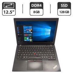 Нетбук Б-клас Lenovo ThinkPad X280 / 12.5" (1366x768) TN / Intel Core i5-8350U (4 (8) ядра по 1.7 - 3.6 GHz) / 8 GB DDR4 / 128 GB SSD / Intel HD Graphics 620 / WebCam