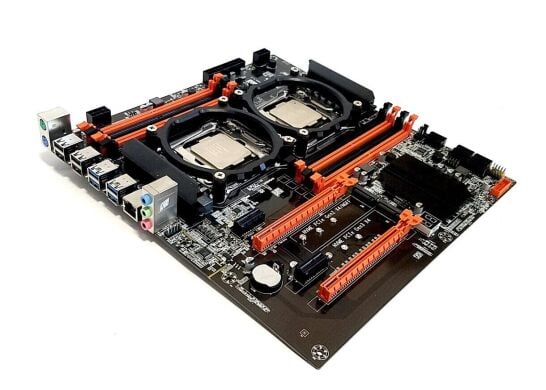 Комплект: Материнская плата ZX-DU99D4_V1.31 + 2x Intel Xeon E5-2660 v4 (14 (28) ядер по 2.0 - 3.2 GHz)