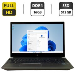 Ноутбук HP ZBook 15v G5 / 15.6" (1920x1080) IPS / Intel Core i5-8300H (4 (8) ядра по 2.3 - 4.0 GHz) / 16 GB DDR4 / 512 GB SSD / Intel UHD Graphics 630 / WebCam / Windows 11 Pro