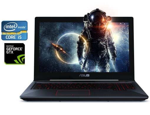 Ігровий ноутбук Asus FX503VM / 15.6" (1920x1080) TN / Intel Core i5-7300HQ (4 ядра по 2.5 - 3.5 GHz) / 16 GB DDR4 / 128 GB SSD + 1000 GB HDD / nVidia GeForce GTX 1060, 3 GB GDDR5, 192-bit / WebCam / Win 10 Home