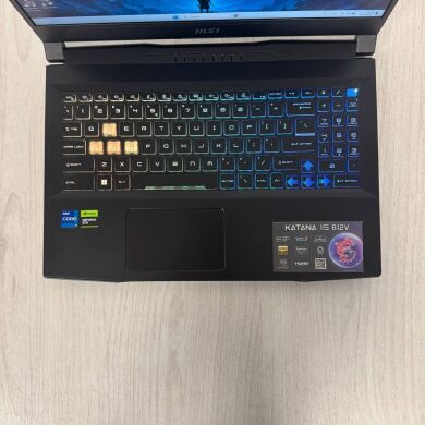 Игровой ноутбук Б-класс MSI Katana 15 B12VFK / 15.6" (1920x1080) IPS / Intel Core i7-12650H (10 (16) ядер по 2.3 - 4.7 GHz) / 16 GB DDR5 / 1000 GB SSD M.2 / nVidia GeForce RTX 4060, 8 GB GDDR6, 128-bit / WebCam / HDMI