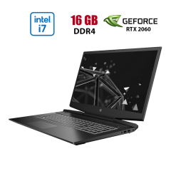 Ігровий ноутбук Б-клас HP Pavilion Gaming 17-cd1104ur / 17.3" (1920x1080) IPS / Intel Core i7-10750H (6 (12) ядер по 2.6 - 5.0 GHz) / 16 GB DDR4 / 512 GB SSD / nVidia GeForce RTX 2060 Max-Q, 6 GB GDDR6, 192-bit / WebCam
