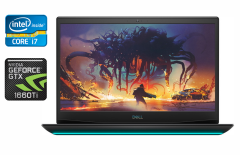 Ігровий ноутбук Dell G5 5500 / 15.6" (1920x1080) IPS / Intel Core i7-10750H (6 (12) ядер по 2.6 - 5.0 GHz) / 16 GB DDR4 / 500 GB SSD / nVidia GeForce GTX 1650 Ti, 4 GB GDDR6, 128-bit / WebCam / Windows 10