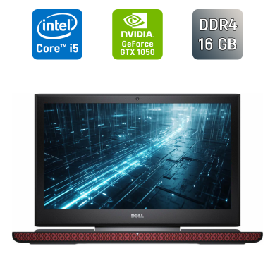 Игровой ноутбук Dell Inspiron 15 7000 / 15.6" (1920x1080) IPS / Intel Core i5-7300HQ (4 ядра по 2.5 - 3.5 GHz) / 16 GB DDR4 / 512 GB SSD / nVidia GeForce GTX 1050, 4 GB GDDR5, 128-bit / WebCam / HDMI