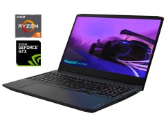 Ігровий ноутбук Lenovo IdeaPad Gaming 3-15 / 15.6" (1920x1080) IPS / AMD Ryzen 5 5600H (6 (12) ядер по 3.3 - 4.2 GHz) / 16 GB DDR4 / 512 GB SSD M.2 / nVidia GeForce GTX 1650, 4 GB GDDR5, 128-bit / WebCam