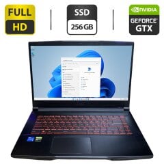 Игровой ноутбук MSI GF63 Thin 11UC / 15.6" (1920x1080) IPS / Intel Core i5-11400H (6 (12) ядер по 2.7 - 4.5 GHz) / 8 GB DDR4 / 256 GB SSD / nVidia GeForce GTX 1650, 4 GB GDDR5, 128-bit / WebCam