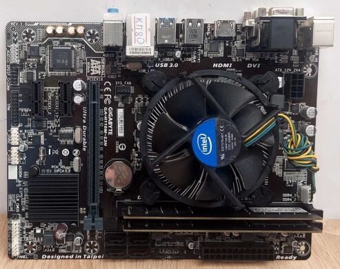 Комплект: материнская плата Gigabyte GA-H110M-S2H / Intel Core i5-7400 (4 ядра по 3.0 - 3.5 GHz) / 16 GB DDR4 / Intel HD Graphics 630 / Socket LGA1150 / Кулер