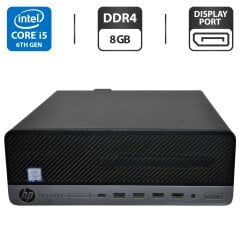 Комп'ютер Б-клас HP ProDesk 600 G3 SFF / Intel Core i5-6500 (4 ядра по 3.2 - 3.6 GHz) / 8 GB DDR4 / 500 GB HDD / Intel HD Graphics 530 / Без кабелів у комплекті
