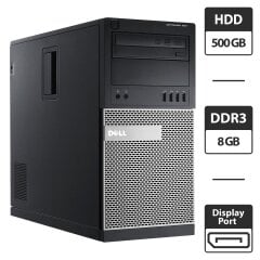 Компьютер Dell OptiPlex 9020 Tower / Intel Core i7-4770 (4 (8) ядра по 3.4 - 3.9 GHz) / 8 GB DDR3 / 500 GB HDD / Intel HD Graphics 4600 / DVD-ROM