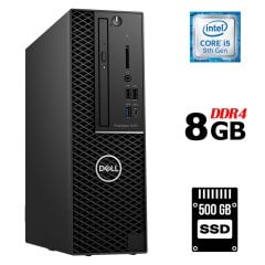 Компьютер Dell Precision 3431 SFF / Intel Core i5-9500 (6 ядер по 3.0 - 4.4 GHz) / 8 GB DDR4 / 500 GB SSD / Intel UHD Graphics 630 / 260W / DVD-RW / DisplayPort