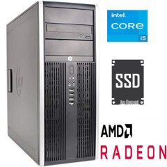 Компьютер Hewlett-Packard Elite 8200 Tower / Intel Core i5-2400 (4 ядра по 3.1 - 3.4 GHz) / 8 GB DDR3 / 160 GB SSD+500 GB HDD / AMD Radeon HD7470 1 GB / DVD-RW