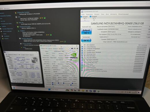 Мобильная рабочая станция Б-класс Dell Precision 5550 / 15.6" (1920x1080) IPS / Intel Core i7-10750H (6 (12) ядер по 2.6 - 5.0 GHz) / 32 GB DDR4 / 256 GB SSD + 256 GB SSD / nVidia Quadro T1000, 4 GB GDDR5, 128-bit / WebCam