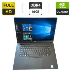 Мобильная рабочая станция Dell Precision 5510 / 15.6" (1920x1080) IPS / Intel Xeon E3-1505M v5 (4 (8) ядра по 2.8 - 3.7 GHz) / 16 GB DDR4 / 256 GB SSD / nVidia Quadro M1000M, 2 GB GDDR5, 128-bit / WebCam
