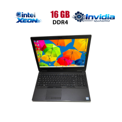 Мобільна робоча станція Dell Precision 7540 / 15.6" (1920x1080) IPS / Intel Xeon E-2276M (6 (12) ядер по 2.8 - 4.7 GHz) / 16 GB DDR4 / 256 GB SSD / nVidia Quadro T2000, 4 GB GDDR5, 128-bit / WebCam