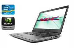 Мобільна робоча станція Dell Precision 7720 / 17.3" (3840x2160) IPS / Intel Core i7-7920HQ (4 (8) ядра по 3.1 - 4.1 GHz) / 16 GB DDR4 / 128 GB SSD + 500 GB HDD / nVidia Quadro P4000, 8 GB GDDR5, 256-bit / WebCam / Fingerprint