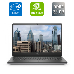 Мобільна робоча станція Dell Precision 7760 / 17.3" (3840x2160) IPS / Intel Xeon W-11855M (6 (12) ядер по 3.2 - 4.9 GHz) / 32 GB DDR4 / 512 GB SSD / nVidia RTX A4000, 8 GB GDDR6, 256-bit / WebCam / Windows 11
