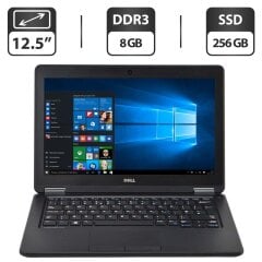 Нетбук Dell Latitude E7250 / 12.5" (1366x768) TN / Intel Core i5-5300U (2 (4) ядра по 2.3 - 2.9 GHz) / 8 GB DDR3 / 256 GB SSD / Intel HD Graphics 5500 / WebCam