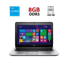 Нетбук HP EliteBook 820 G1 / 12.5" (1366x768) TN / Intel Core i5-4300U (2 (4) ядра по 1.9 - 2.9 GHz) / 8 GB DDR3 / 180 GB SSD / Intel HD Graphics 4400 / WebCam