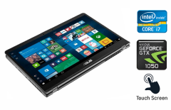 Ноутбук-трансформер Asus Q535U / 15.6" (3840x2160) IPS Touch / Intel Core i7-8550U (4 (8) ядра по 1.8 - 4.0 GHz) / 16 GB DDR4 / 256 GB SSD + 2000 GB HDD / nVidia Geforce GTX 1050, 4 GB GDDR5, 128-bit / WebCam / HDMI / Windows 10