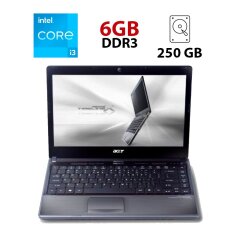 Ноутбук Б-класс Acer Aspire 3820T / 13.3" (1366x768) TN / Intel Core i3-330M (2 (4) ядра по 2.13 GHz) / 4 GB DDR3 / 250 GB HDD / Intel HD Graphics / WebCam