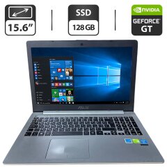 Ноутбук Б-класс Asus A551L / 15.6" (1366x768) TN / Intel Core i5-4200U (2 (4) ядра по 1.6 - 2.6 GHz) / 12 GB DDR3 / 128 GB SSD / nVidia GeForce GT 740M, 2 GB GDDR3, 64-bit / WebCam / DVD-ROM