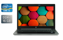 Ноутбук Б-класс HP ProBook 450 G5 / 15.6" (1366x768) TN / Intel Core i5-8250U (4 (8) ядра по 1.6 - 3.4 GHz) / 16 GB DDR4 / 256 GB SSD / Intel UHD Graphics 620 / WebCam / TouchID
