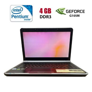 Ноутбук Б-клас Packard Bell NJ65 / 14" (1366x768) TN / Pentium Dual Core T4300 (2 (2) ядер по 2.1 - 2.1 GHz) / 4 GB DDR3 / 320 GB HDD / nVidia GeForce G105M, 512 MB GDDR3, 64-bit / WebCam