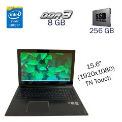 Ноутбук Б класс Lenovo IdeaPad U530 / 15.6" (1920x1080) TN Touch / Intel Core i7-4500U (2 (4) ядра по 1.8 - 3.0 GHz) / 8 GB DDR3 / 256 GB SSD / nVidia GeForce GT 730M, 2 GB DDR3, 128-bit / WebCam