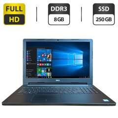 Ноутбук Dell Latitude 3570 / 15.6" (1920x1080) TN / Intel Core i5-6200U (2 (4) ядра по 2.3 - 2.8 GHz) / 8 GB DDR3 / 250 GB SSD / Intel HD Graphics 520 / WebCam / HDMI